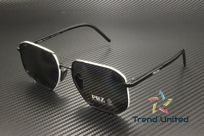 PRADA PR 59YS 1AB5Z1 Black Polar Dark Grey Polarized 57 mm Men's Sunglasses