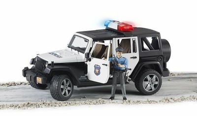 Jeep Wrangler Rubicon Unlimited Polizeifahrzeug mit Polizist und Ausstattung