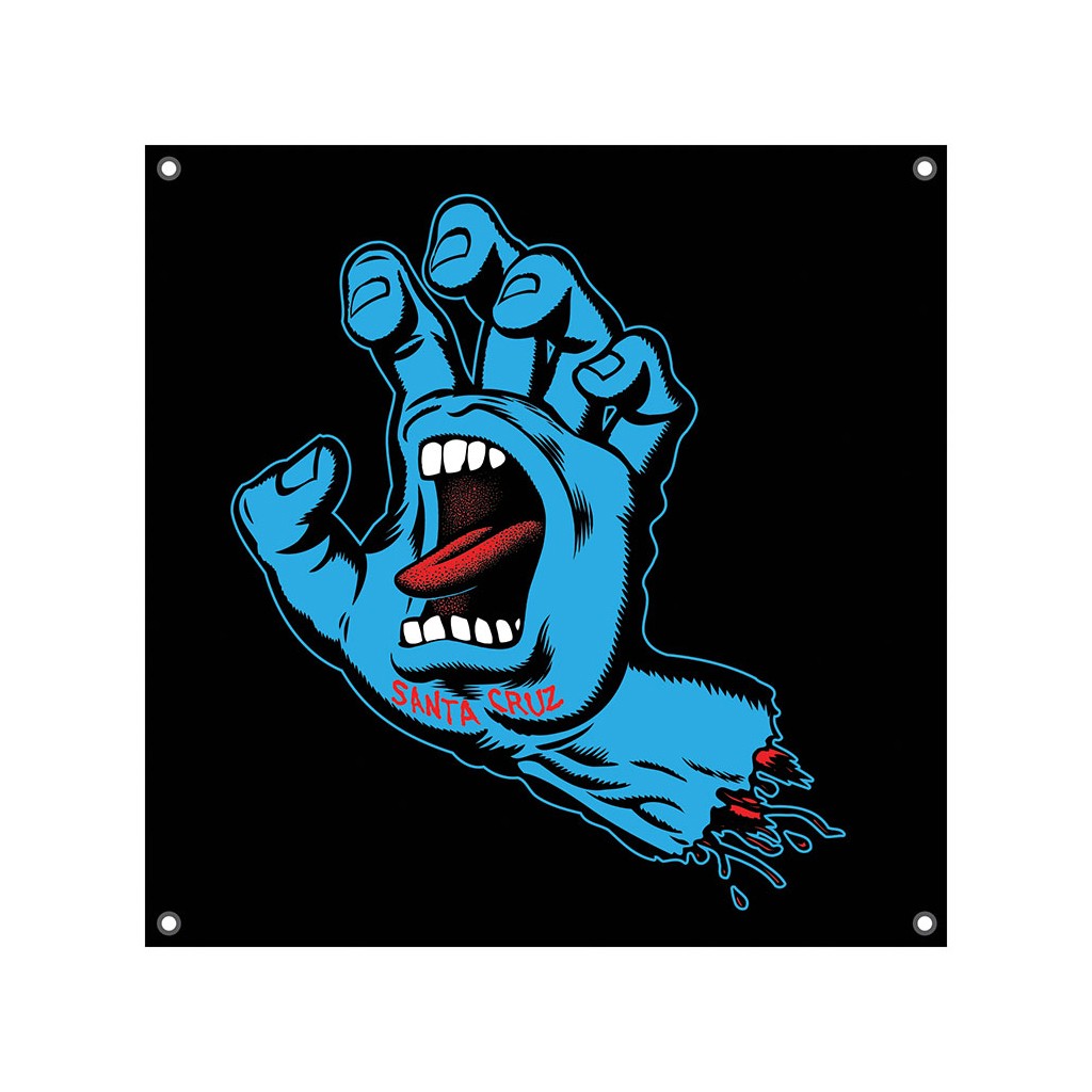 Santa Cruz Skateboard Shop Banner - Screaming Hand - Vinyl 3