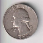 1954-D WASHINGTON QUARTER 25¢ DENVER 90% SILVER COIN UNITED STATES MINT