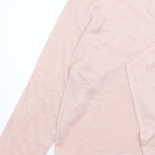 H&M Womens Pink V-Neck Polyester Blend Cardigan Size L - Picture 11 of 12