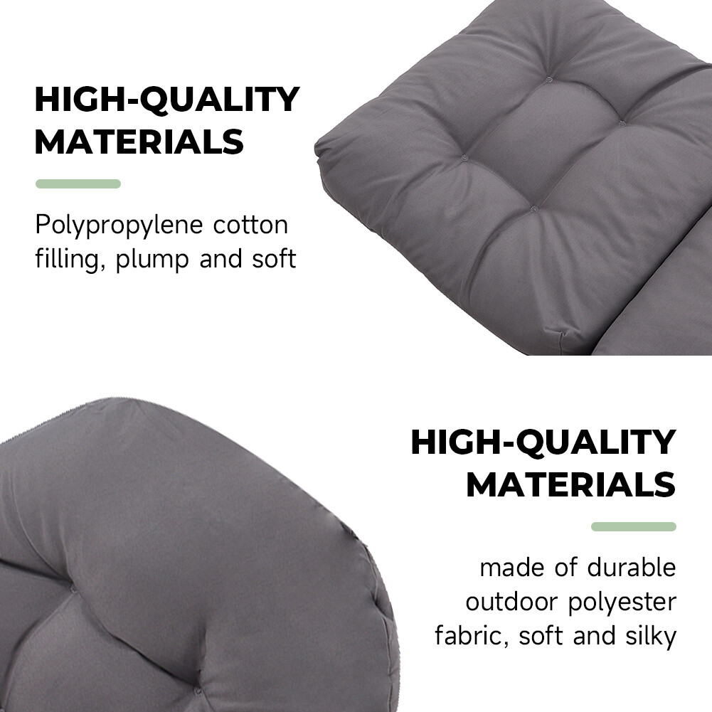 Garden Rocking Deck Chair High Back Seat Pad Outdoor Waterproof