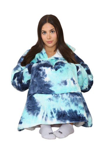 MS9 Women's Blanket Oversized Fleece Hoodie With Soft and Warm Sherpa Lining - Picture 61 of 69