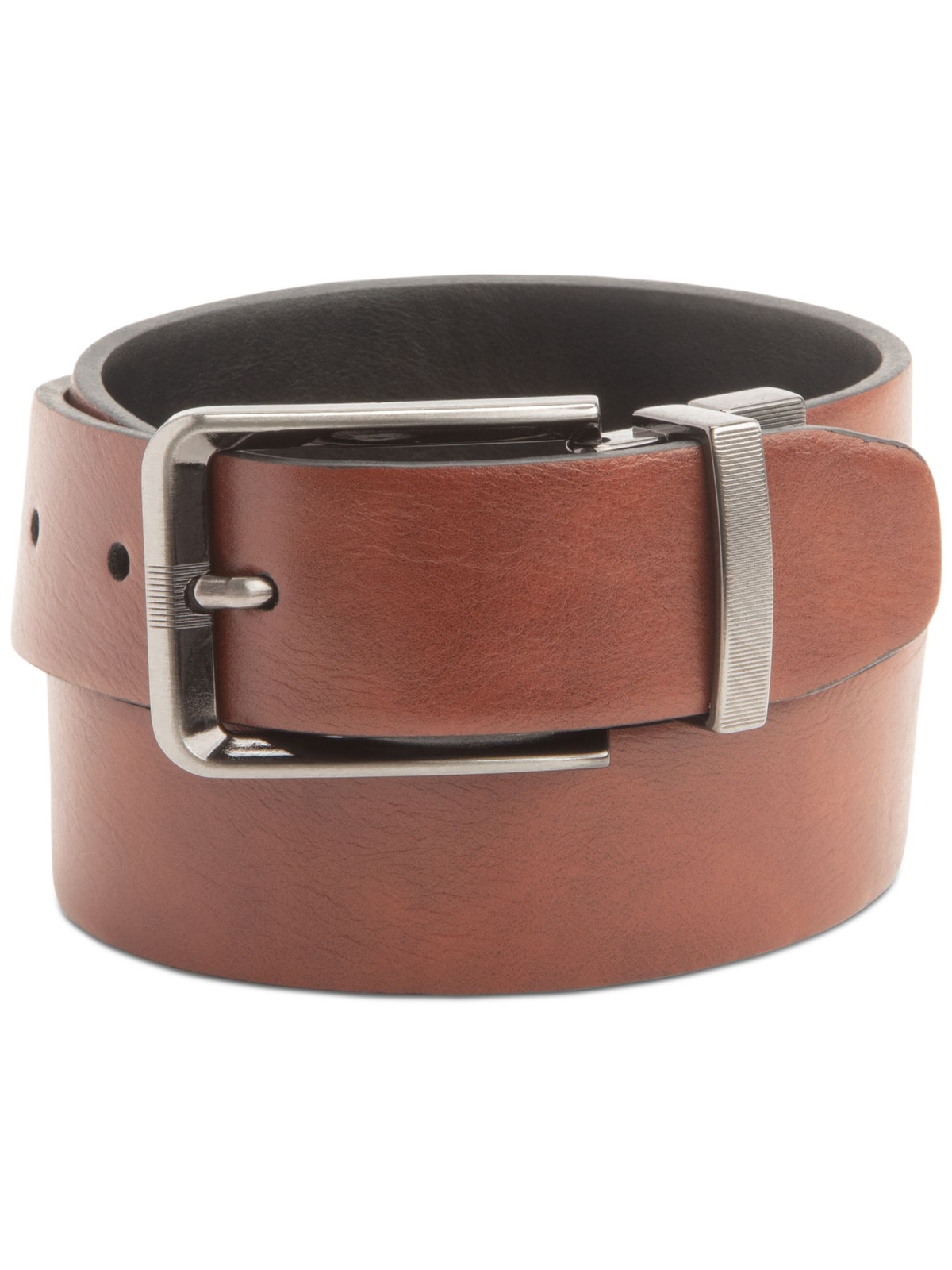 Пояс для платья ALFANI Mens Brown с реверсивным эластичным поясом из 100 полиуретана M 34-36 1590₽