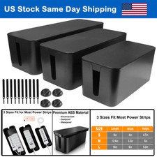 Cables Management Storage Box Power Strips Boxes Socket Wires Sorting Boxes 3Pcs