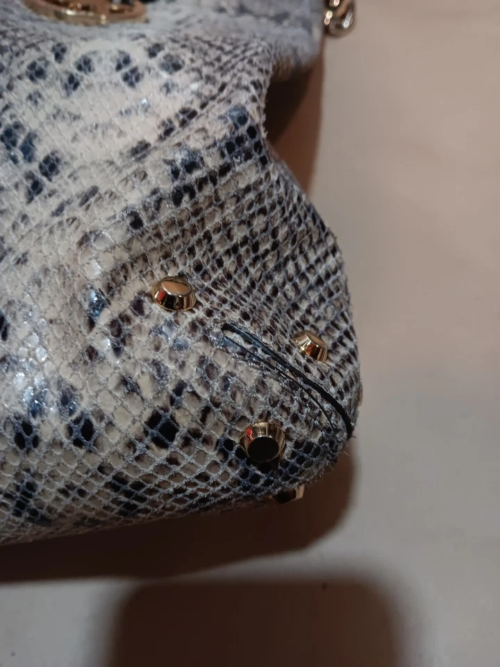 Michael Kors Python Snakeskin Large Handbag Purse Tote." Read Description " - Image 3 of 4