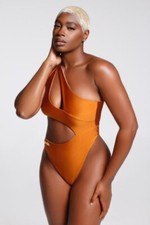 NEW Women's Cutout One Piece High Cut Cheeky Swimsuit Size Medium