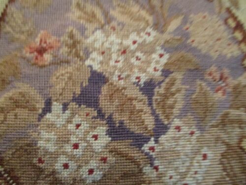 Aubusson Needlepoint Pillow Cover no tag 18” X 16” Floral Ring Roses Tassels EUC - Picture 7 of 16