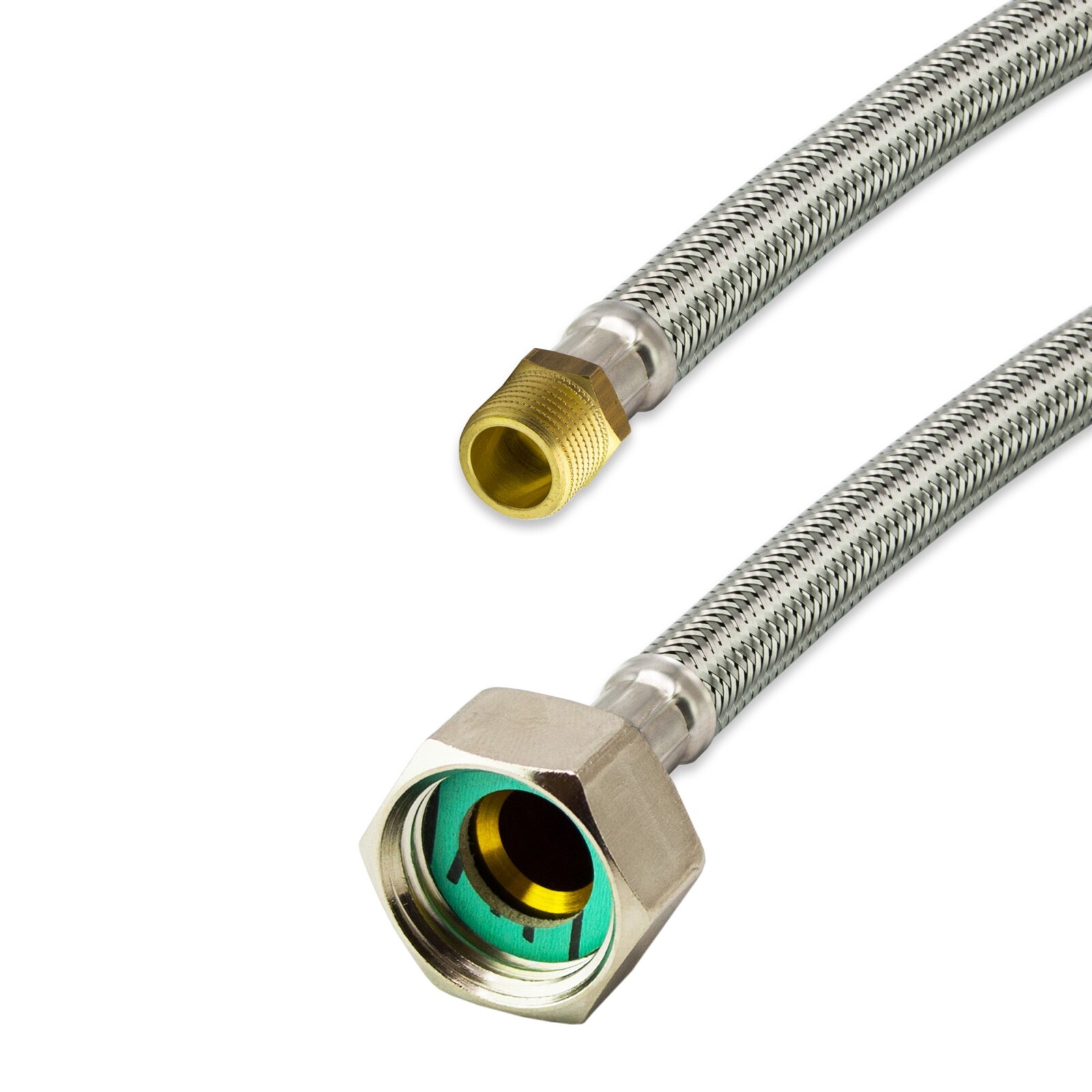 Panzerschlauch Flexschlauch DN25 1500mm | 12 Bar Edelstahl | Für Sanitär & Heizung