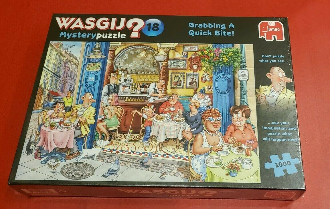 Jumbo 19179 Wasgij Mystery 18- Grabbing a Quick Bite 1000 Piece