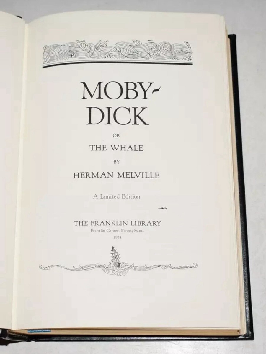 Herman Melville Moby Dick Or The Whale Captain Ahab Fine Binding