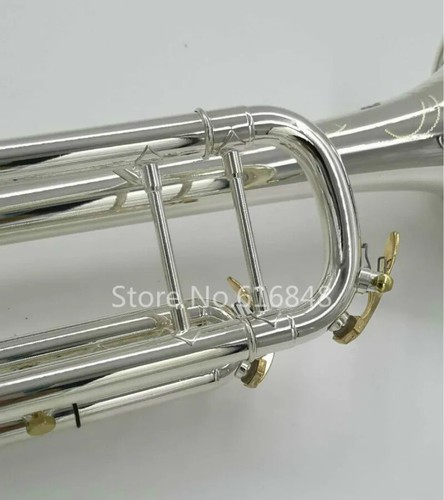 Nuovo TR-700 GS Bb tromba strumento ottone corpo placcato argento laccato oro chiave - Foto 11 di 16