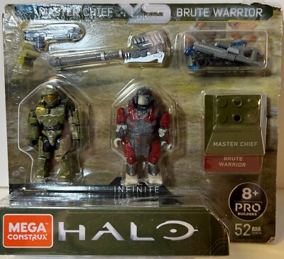 Mega Construx Halo Infinite Master Chief VS Brute Warrior Figure 2-Pack - NEW B2