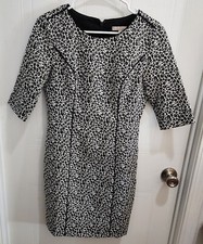 Banana Republic Women's Size 4 Half Sleeve Fitted Sheath Dress Leopard Print