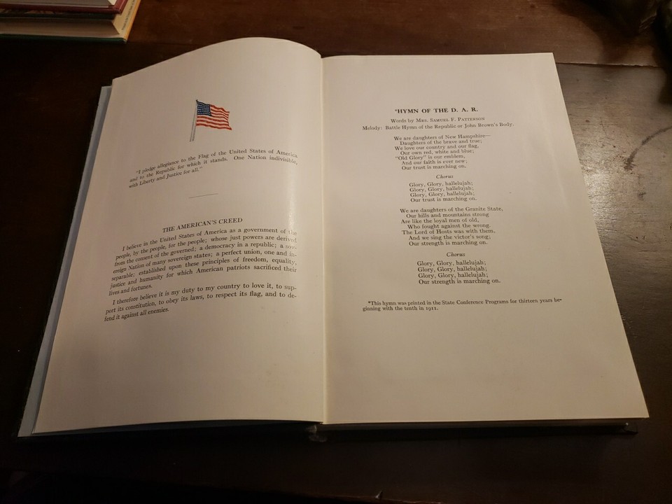 1930 New Hampshire State History DAR Daughters of American