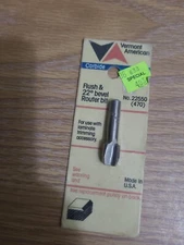 Fluch & 22 Degree Bevel Router Bit Vermont American 22555 Made in USA