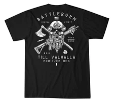 Howitzer Style Men's T-Shirt BATTLEBORN Military Grunt MFG Black S-4XL