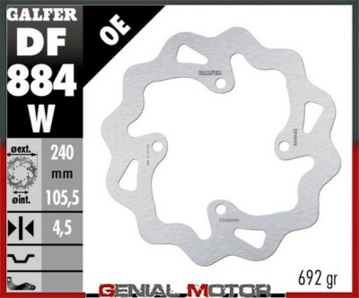 Galfer Bremsscheiben Hintere WAVE FIXED 239x4,5mm BUELL X1 LIGHTNING 2000