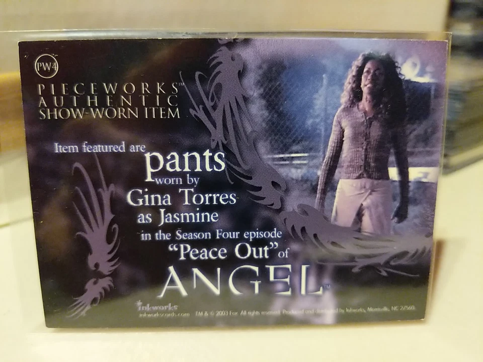 Tarjeta Angel Season 4 Pieceworks 2003 PW4 Jasmine *Pantalones* Casi nueva Foto 2 de 2