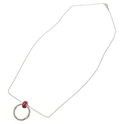 Calabria Sun/EyeGlass Necklace EU Circular Pendant Swarovski Crystals