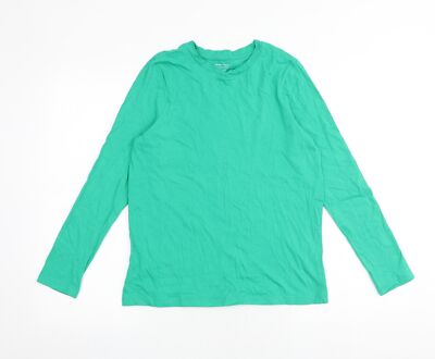 Dunnes Stores Damen-T-Shirt grün 100 % Baumwolle Basic Größe XS Rundhalsausschnitt