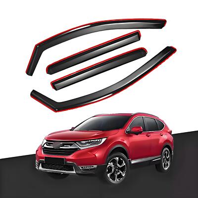 Set Of 4 Tinted Wind Deflectors For Honda CR-V MK4 2012–2017 5-Door SUV – Aerodynamic, Easy Fit, Smoke Finish