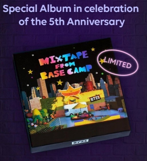 BTS KPOP BT21 Limited Edition Mixtape From Base Camp Special Album