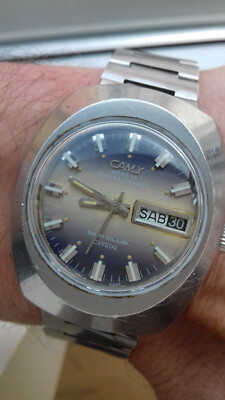 Camy Geneve SEA CLUB CRYSTAL SUPERAUTOMATIC AS 2068 VINTAGE (60´s) WATCH SWISS