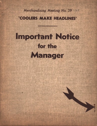 Coke Cola - Merchandising Meeting No. 39 - 1940 - Coolers Make Headlines - Picture 1 of 4