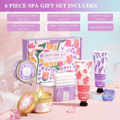 Valentines Day Gifts for Her,Love Girlfriend, Wife, Mom-Lavender Spa Basket Set* - Picture 9 of 24