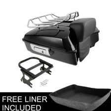 10.7" Chopped Trunk Pad Rack Mount Fit For Harley Touring Road Glide 97-08