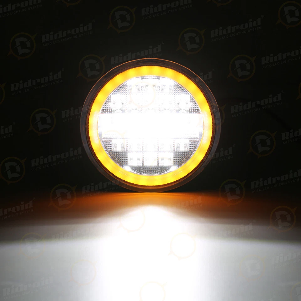 4 faros LED 5-3/4 5,75" con luces giratorias DRL para BMW 325i 528i 535i 735i E30 Foto 3 de 4