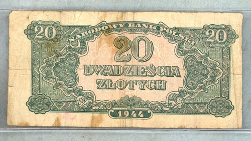 POLAND ~ 1944 ~ 20 ZLOTYCH NOTE ~ CH VG - Picture 2 of 2