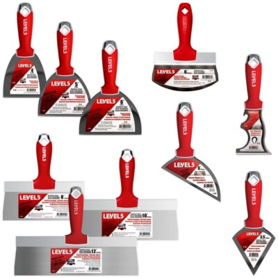 Level5 Set Spachteln Handwerkzeuge Trockenbauarbeiten Finish Glätten 5-623