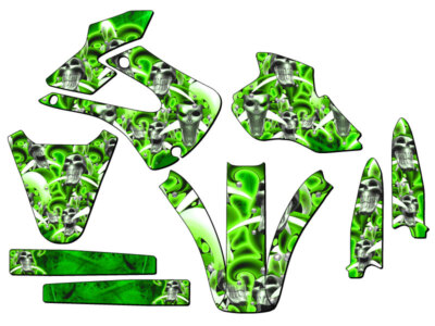 1998-2000 KX 100 JESTER Green Senge Graphics Kit Compatible with Kawasaki