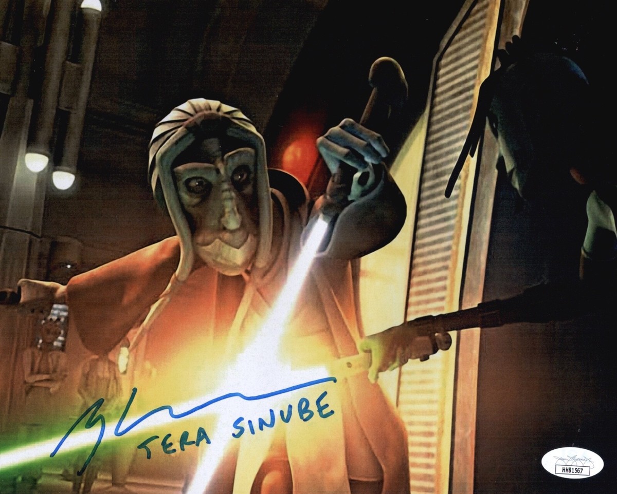 GREG BALDWIN Star Wars Clone Wars Signed 8x10 Tera Sinube Photo