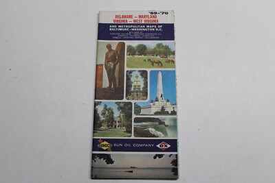 1969-1970  Delaware-Maryland-Virginia-West Virginia-DC Sunoco Road Map