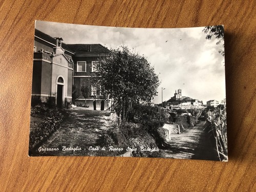 CARTOLINA GRAZZANO BADOGLIO CASA DI RIPOSO SOFIA BADOGLIO VIAGGIATA 1956 WW - 第 1/2 張圖片