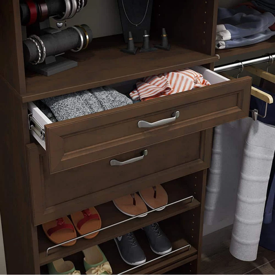 Kit de cajones tradicionales Closetmaid 24,8"X4,92"X13,62" para estilo+ torre, chocolate Foto 3 de 4