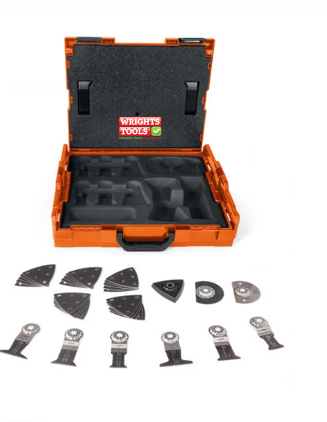 Fein Saw Blade 34PC Starlock Multitool Set E-Cut Wood + Metal + Sanding + Lboxx