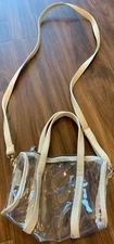 Y2K CLEAR AND WHITE CROSSBODY TAILGATE / STADIUM GAME DAY PURSE