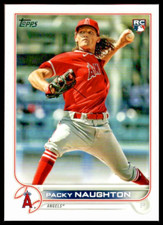 2022 TOPPS #540 PACKY NAUGHTON ROOKIE CARD LOS ANGELES ANGELS/RC. rookie card picture