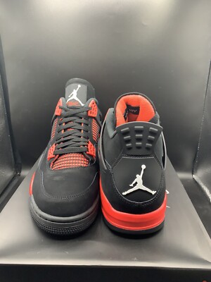 Nike Air Jordan 4 Retro AJ4 Crimson BRED Red Thunder Men's Size 12
