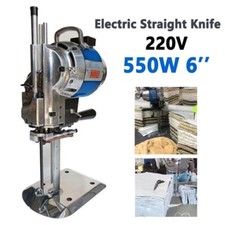 Automatic Straight Knife Electric Fabric Cutter 550W 6'' Cloth Cutting Machine