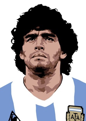 Affiche de maradona à naples - France