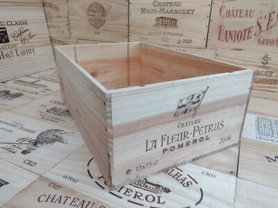 Weinkiste Kiste aus Holz ~ CHATEAU LA FLEUR-PETRUS ~ 12 Flaschengröße französisch.