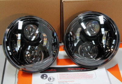 Paar JW Lautsprecher LED Evo 2 LHD Dual Burn 7'' Scheinwerfer passend für Land Rover Defender...