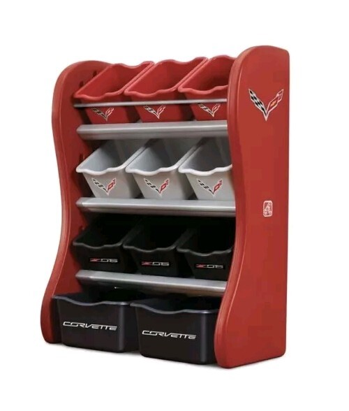 Step2 Kids Corvette Room 11 Bin Plastic Playroom Organizer & Toy