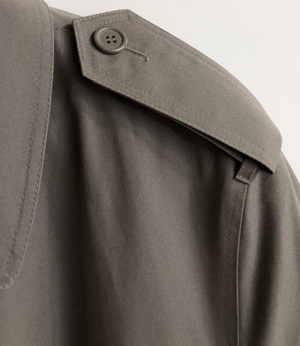 Oleg Cassini Men’s 44 Trench Coat Short All Weather Gray Removable Liner Quality - Picture 10 of 13