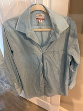 Croft  Barrow Easy Care Classic Fit 15.5, 32/333 blue button up